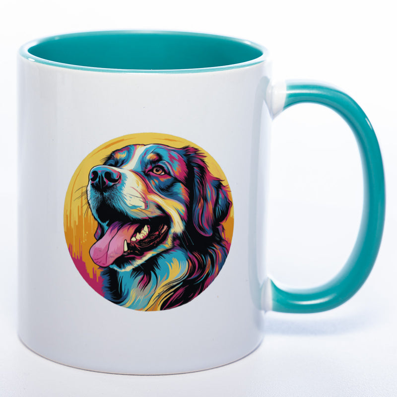 Mug Art Tasse mit Landseer Motiv wahlweise mit NAME - Kaffeetasse StickyWorld Exclusive