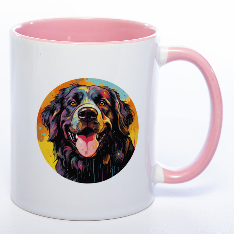Tasse auf Wunsch mit Namen und Landseer pink