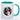 Tasse auf Wunsch mit Namen und Landseer-Motiv petrol