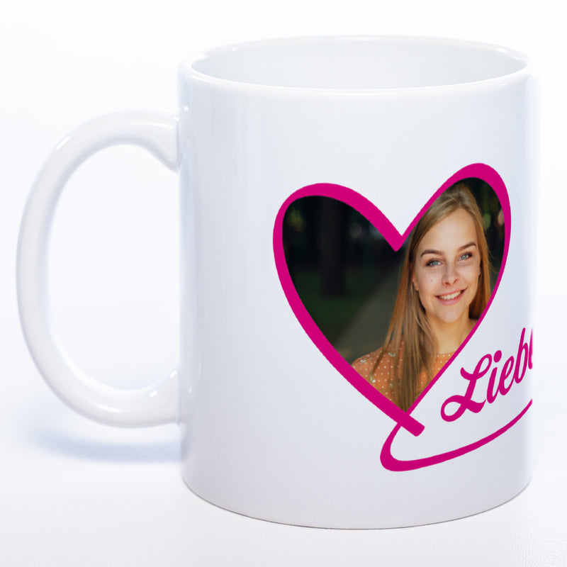 Spülmaschinenfeste Tasse "Lieblingsmensch" mit Foto (HD Druck) | Jetzt selbst gestalten!