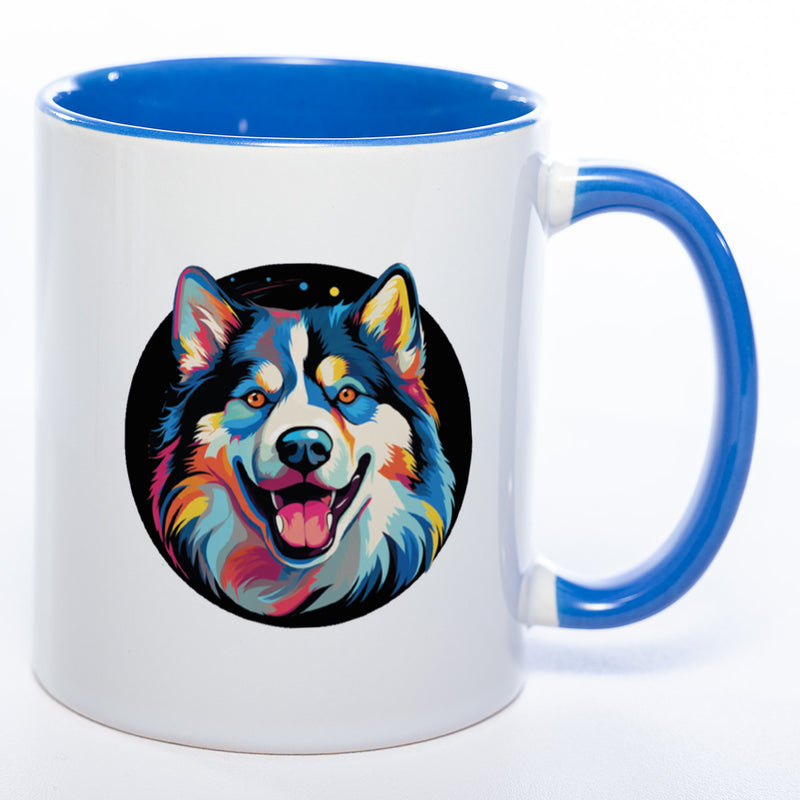 Mug Art Tasse mit Malamute wahlweise mit NAME - Kaffeetasse StickyWorld Exclusive