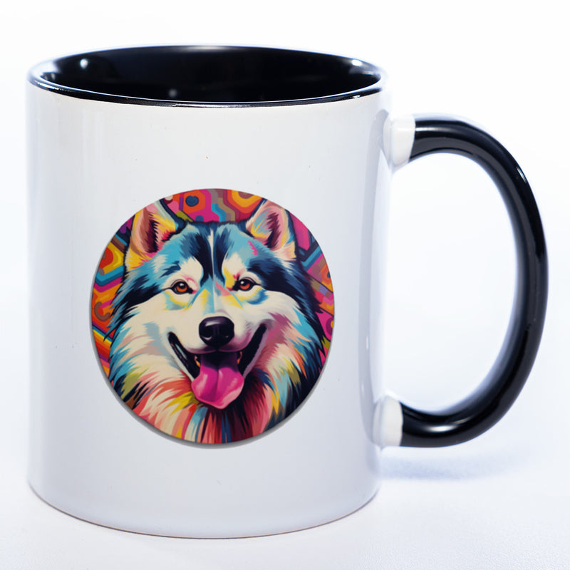 Mug Art Tasse mit Malamute Motiv 3 wahlweise mit NAME - Kaffeetasse StickyWorld Exclusive