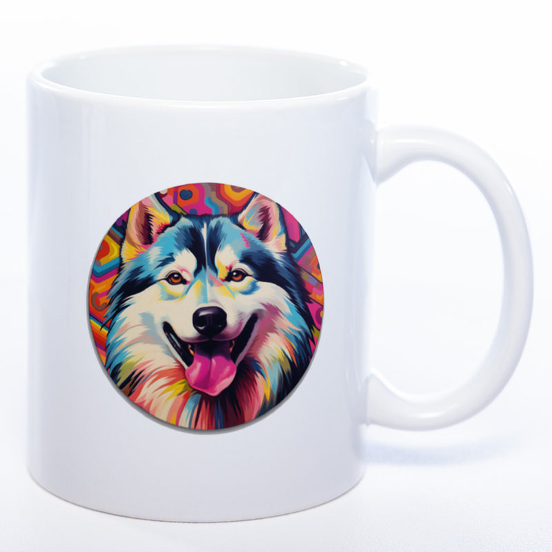 Mug Art Tasse mit Malamute Motiv 3 wahlweise mit NAME - Kaffeetasse StickyWorld Exclusive