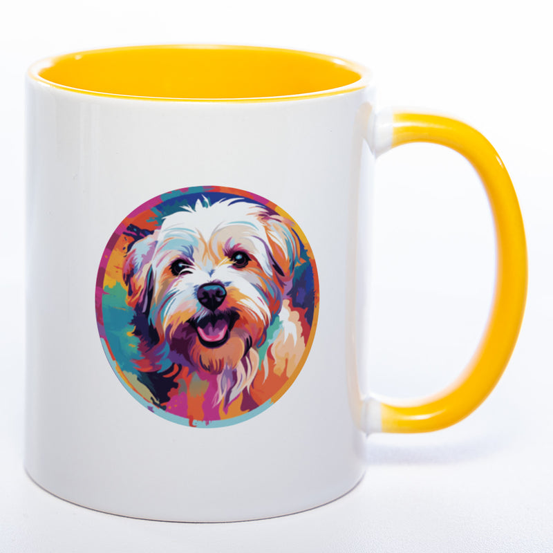 Mug Art Tasse mit Malteser Motiv 2 & wahlweise mit NAMEN - Kaffeetasse StickyWorld Exclusive