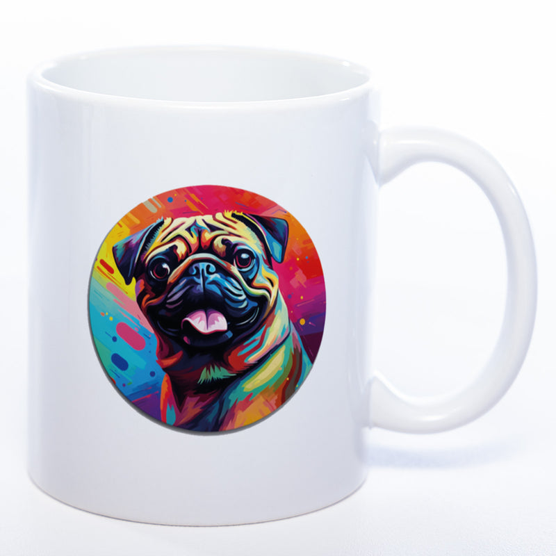 Mug Art Tasse mit Mops & wahlweise mit NAMEN - Kaffeetasse StickyWorld Exclusive