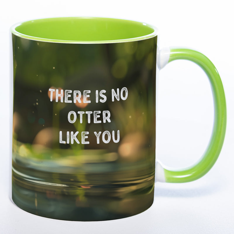 Spülmaschinenfeste Motiv-Tasse mit Otter Motiv 3 und 2 Liebessprüchen zur Auswahl - süße Kaffeetasse