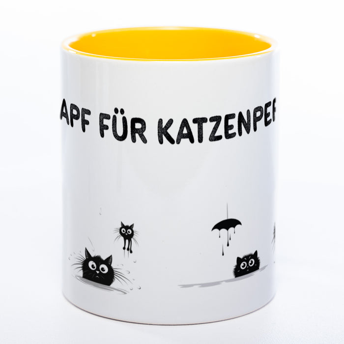 Trinknapf für Katzenpersonal - spülmaschinenfeste Motiv-Tasse  - süße Kaffeetasse in vielen Farben