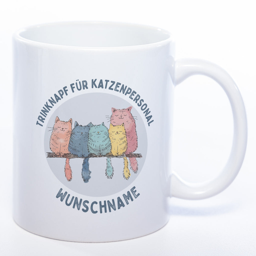 Trinknapf-Tasse Für Katzenliebhaber – Personalisiertes Geschenk Mit Spruch, 330 Ml, Spülmaschinenfest