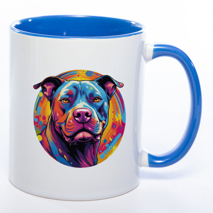 Mug Art Tasse mit Pitbull wahlweise mit NAME - Kaffeetasse StickyWorld Exclusive