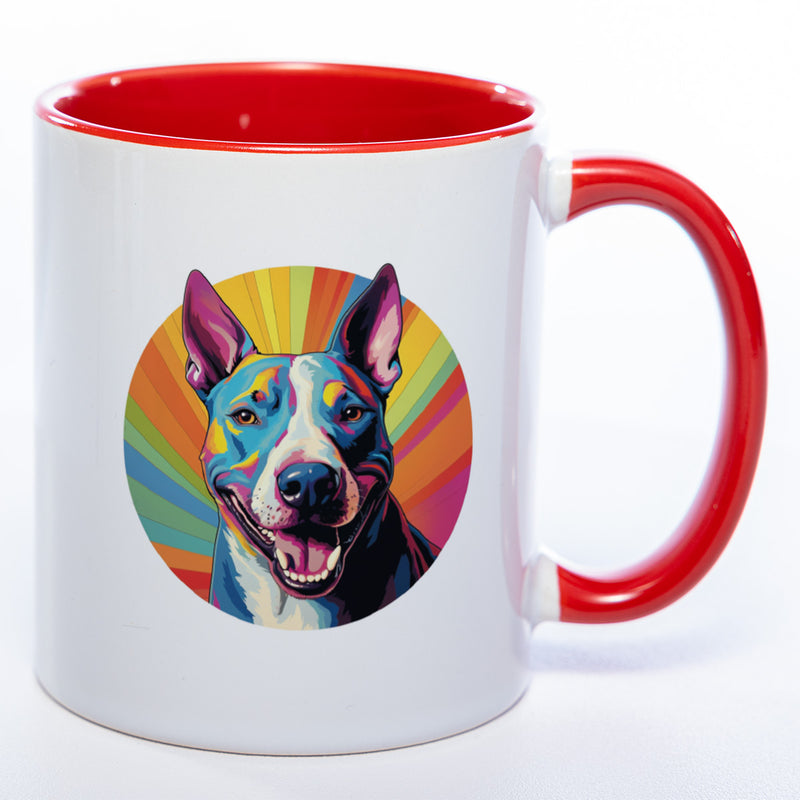 Mug Art Tasse mit Bullterrier Motiv 4 wahlweise mit NAME - Kaffeetasse StickyWorld Exclusive
