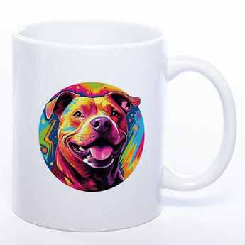 Mug Art Tasse mit Pitbull Motiv 3 wahlweise mit NAME- Kaffeetasse StickyWorld Exclusive