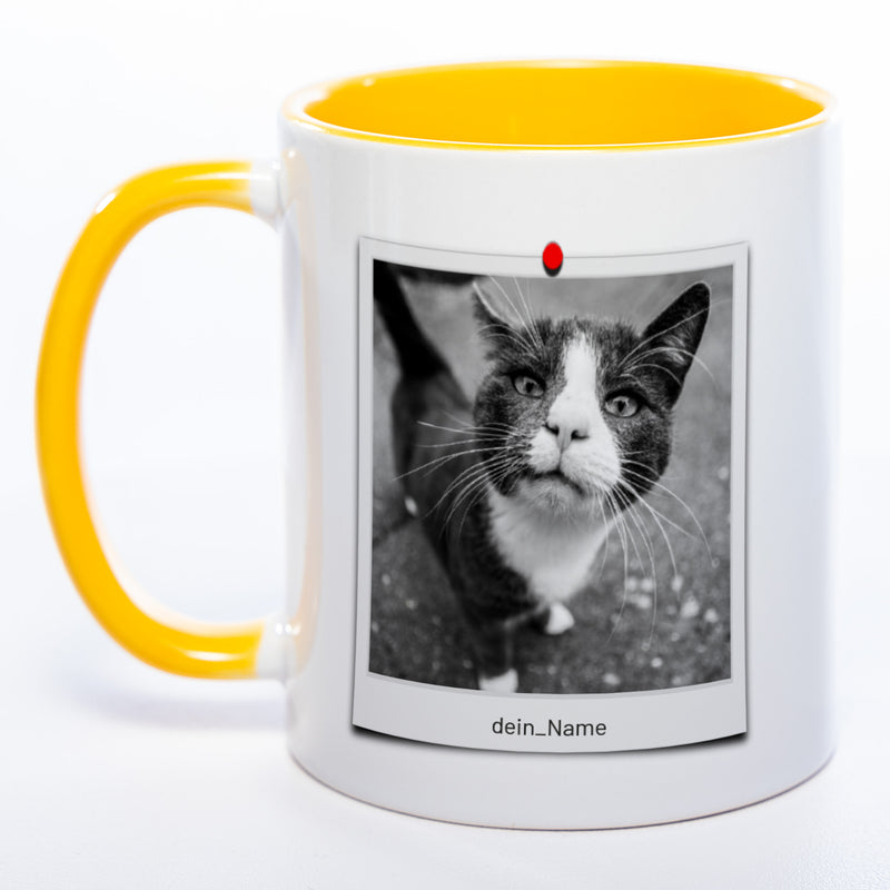 Spülmaschinenfeste Tasse "Polaroid" mit Foto (HD Druck) | Jetzt selbst gestalten!