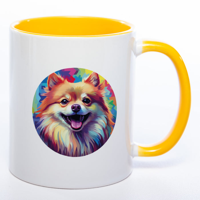 Mug Art Tasse mit Pomeranian Zwergspitz Motiv & wahlweise mit NAME - Kaffeetasse StickyWorld Exclusive