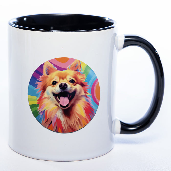 Mug Art Tasse mit Pomeranian Zwergspitz Motiv 2 & wahlweise mit NAME - Kaffeetasse StickyWorld Exclusive