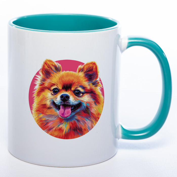 Mug Art Tasse mit Pomeranian Zwergspitz Motiv 3 & wahlweise mit NAME - Kaffeetasse StickyWorld Exclusive