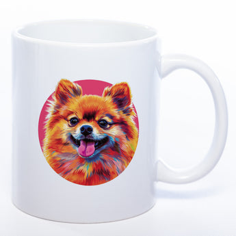 Mug Art Tasse mit Pomeranian Zwergspitz Motiv 3 & wahlweise mit NAME - Kaffeetasse StickyWorld Exclusive