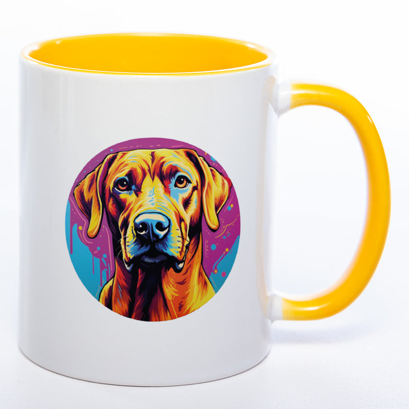 Mug Art Tasse mit Rhodesian Ridgeback Motiv 2 & wahlweise mit NAMEN- Kaffeetasse StickyWorld Exclusive