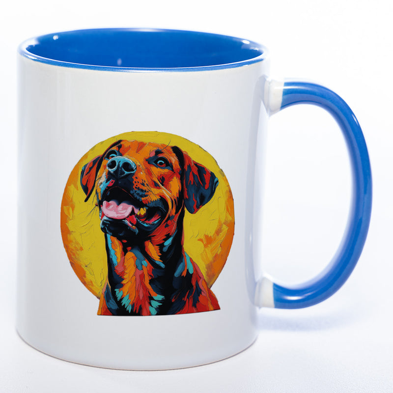 Mug Art Tasse mit Rhodesian Ridgeback Motiv 4 & wahlweise mit NAMEN- Kaffeetasse StickyWorld Exclusive