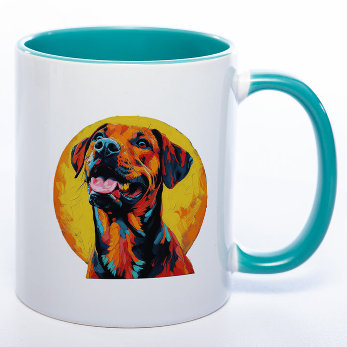 Mug Art Tasse mit Rhodesian Ridgeback Motiv 4 & wahlweise mit NAMEN- Kaffeetasse StickyWorld Exclusive