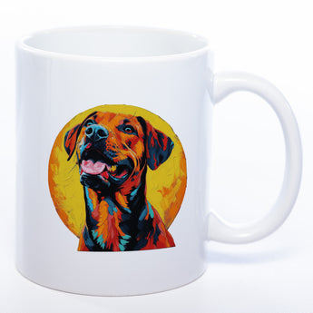 Mug Art Tasse mit Rhodesian Ridgeback Motiv 4 & wahlweise mit NAMEN- Kaffeetasse StickyWorld Exclusive