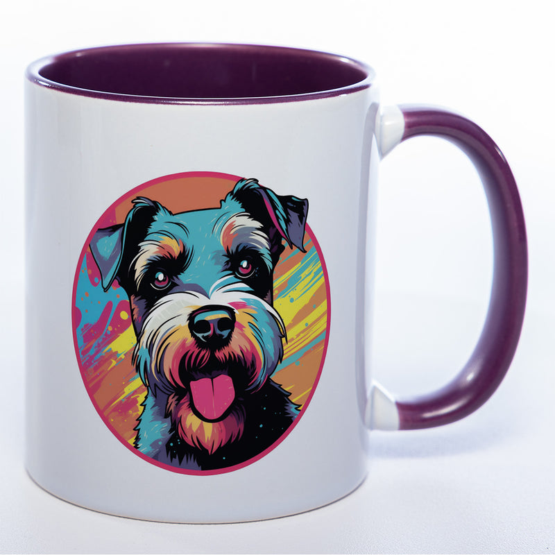 Mug Art Tasse mit Schnauzer Motiv  & wahlweise mit NAME - Kaffeetasse StickyWorld Exclusive