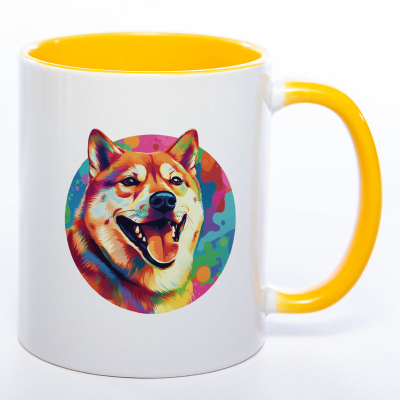 Mug Art Tasse mit Shiba Inu Motiv wahlweise mit NAME - Kaffeetasse StickyWorld Exclusive