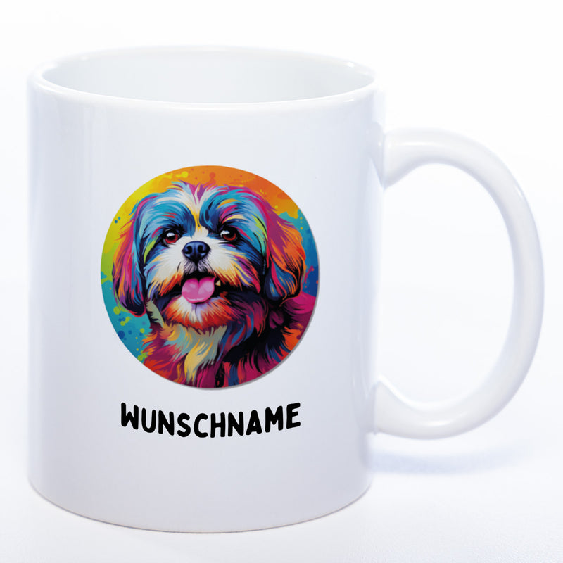 Mug Art Tasse mit Shih Tzu wahlweise mit NAMEN- Kaffeetasse StickyWorld Exclusive