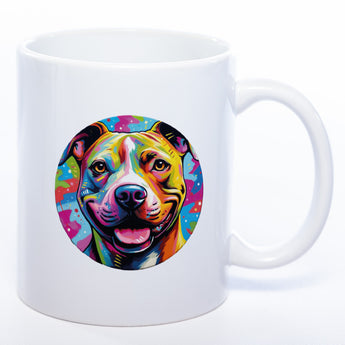 Mug Art Tasse mit Staffordshire Terrier Motiv wahlweise mit NAME - Kaffeetasse StickyWorld Exclusive