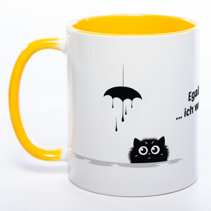 Egal was ... ich wars nicht - spülmaschinenfeste Katzen Motiv-Tasse  - süße Kaffeetasse in vielen Farben
