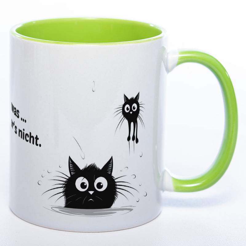 Egal was ... ich wars nicht - spülmaschinenfeste Katzen Motiv-Tasse  - süße Kaffeetasse in vielen Farben