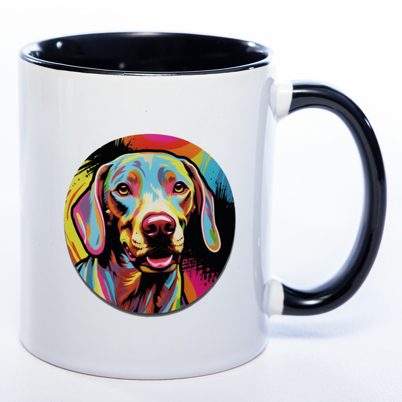 Mug Art Tasse mit Weimaraner wahlweise mit NAME- Kaffeetasse StickyWorld Exclusive
