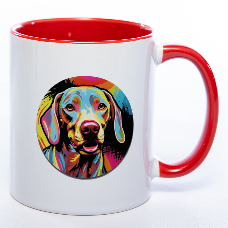 Mug Art Tasse mit Weimaraner wahlweise mit NAME- Kaffeetasse StickyWorld Exclusive