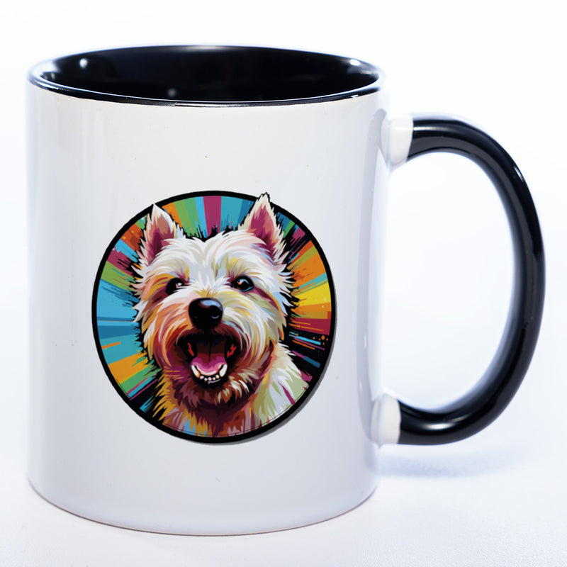 Mug Art Tasse mit Westhighland Terrier & wahlweise mit NAMEN - Kaffeetasse StickyWorld Exclusive