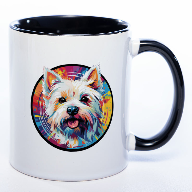 Mug Art Tasse mit Westhighland Terrier Motiv 4 & wahlweise mit NAMEN - Kaffeetasse StickyWorld Exclusive