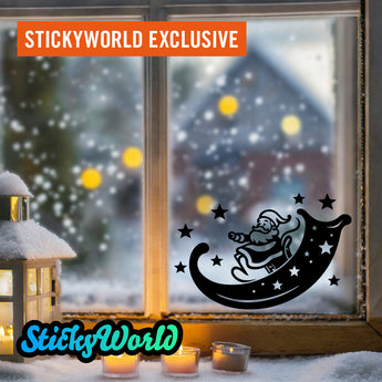 Weihnachtsmann im Schlitten StickyWorld Exclusive | Foliensticker in 3 Größen