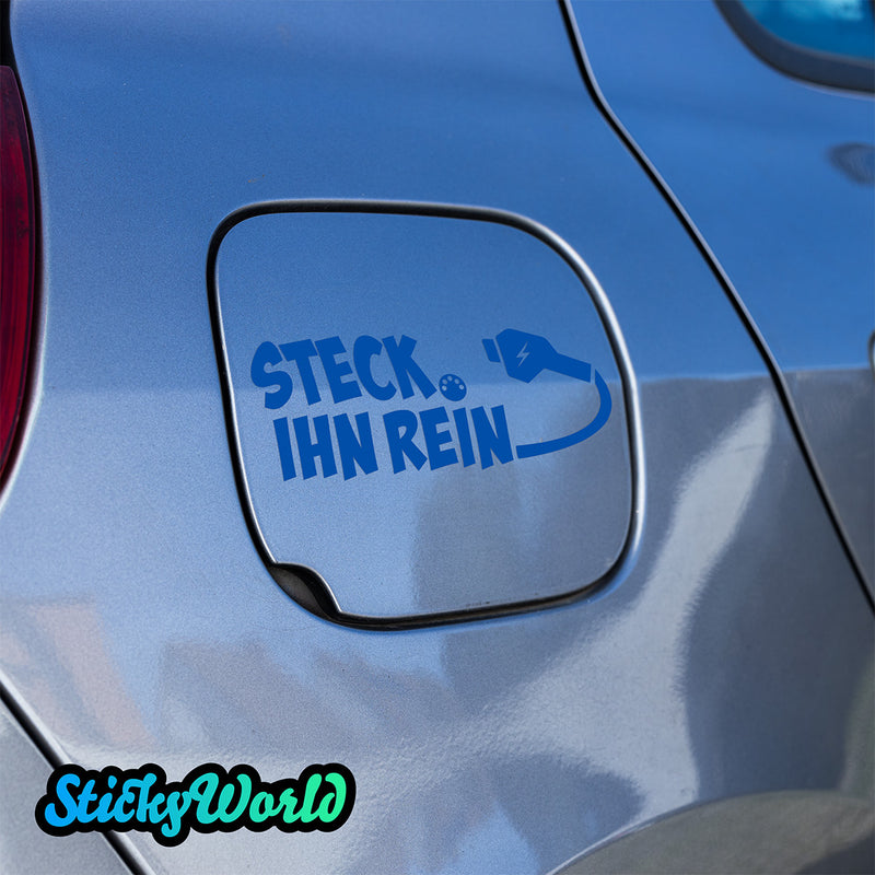 Ladeklappen Sticker "Steck ihn rein" (E-Auto)