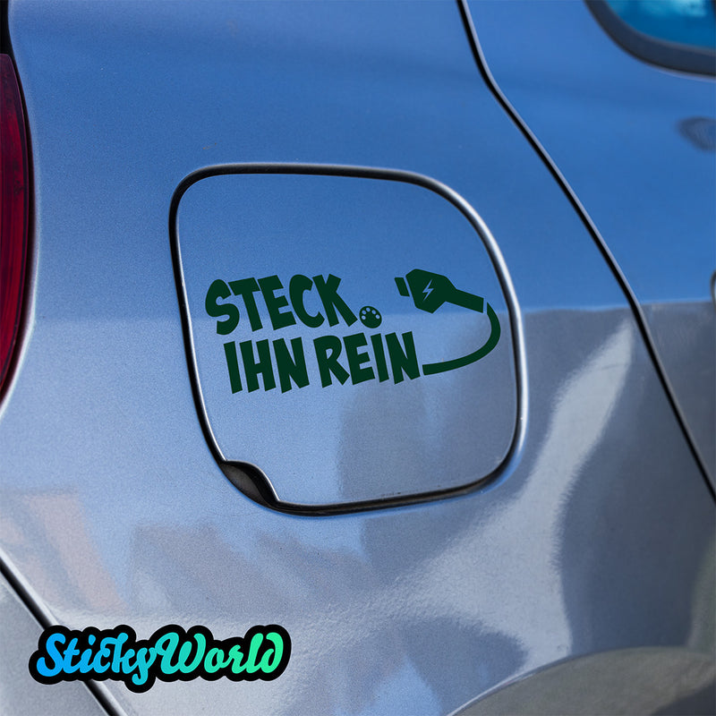 Ladeklappen Sticker "Steck ihn rein" (E-Auto)