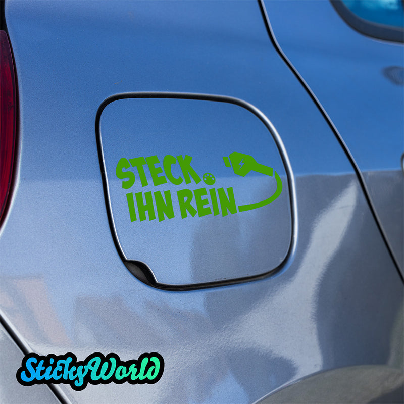 Ladeklappen Sticker "Steck ihn rein" (E-Auto)