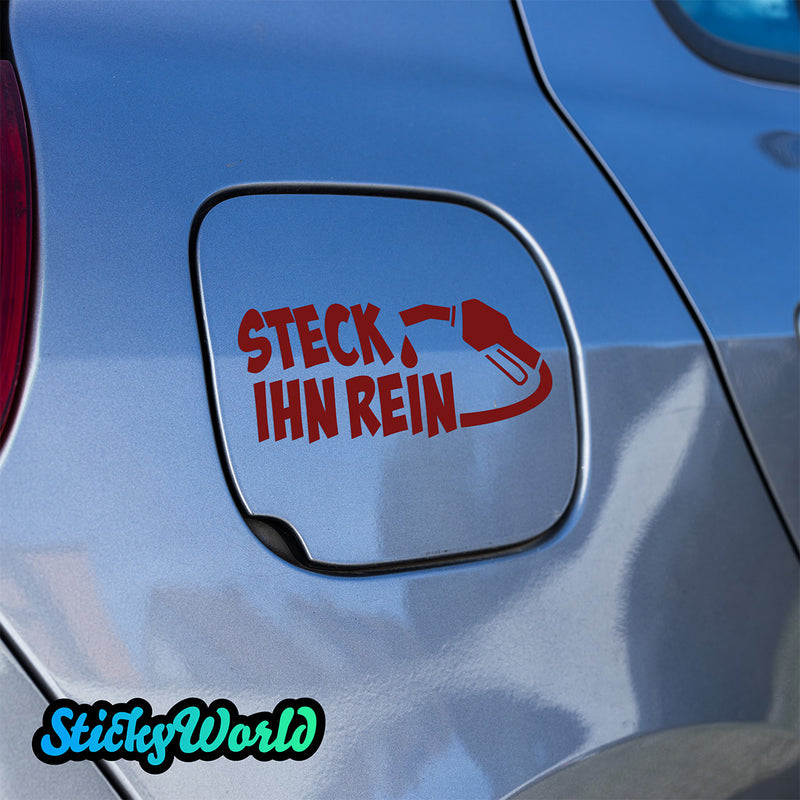 Tankdeckel Sticker "Steck ihn rein"