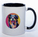 Hundetasse Australian Shepherd 1 mit Wunschname in schwarz