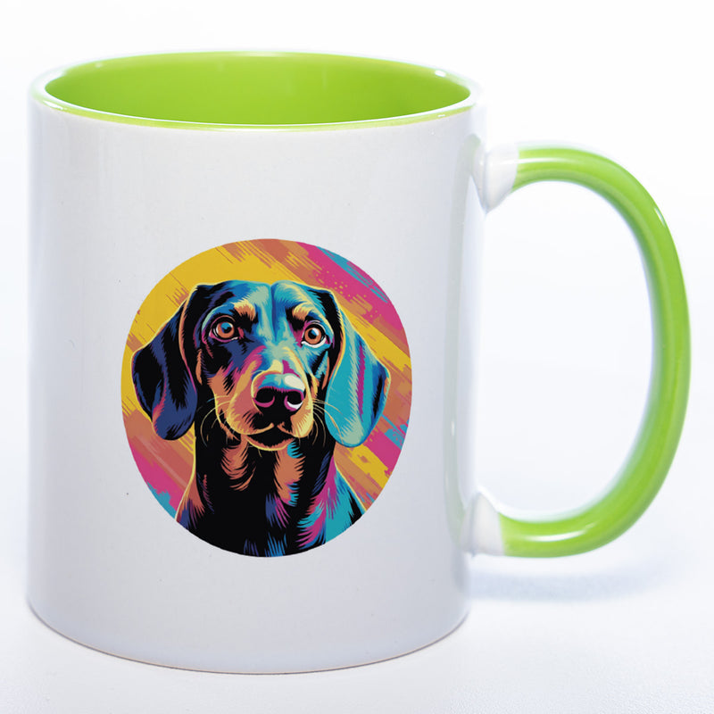 Mug Art Tasse mit Dackel Motiv  & wahlweise mit NAMEN - Kaffeetasse StickyWorld Exclusive