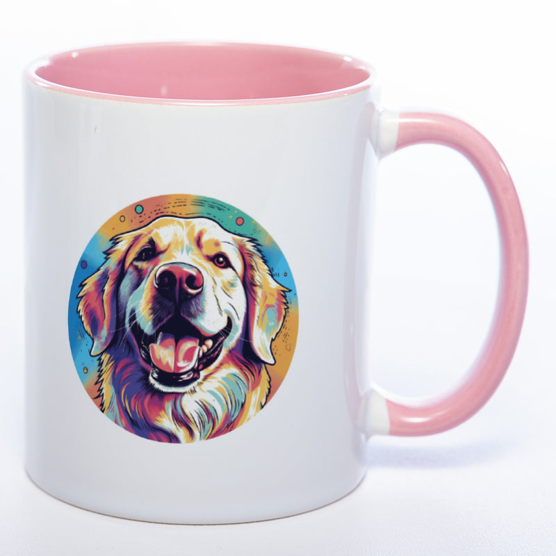 Mug Art Tasse mit Golden Retriever Motiv & wahlweise mit NAME - Kaffeetasse StickyWorld Exclusive