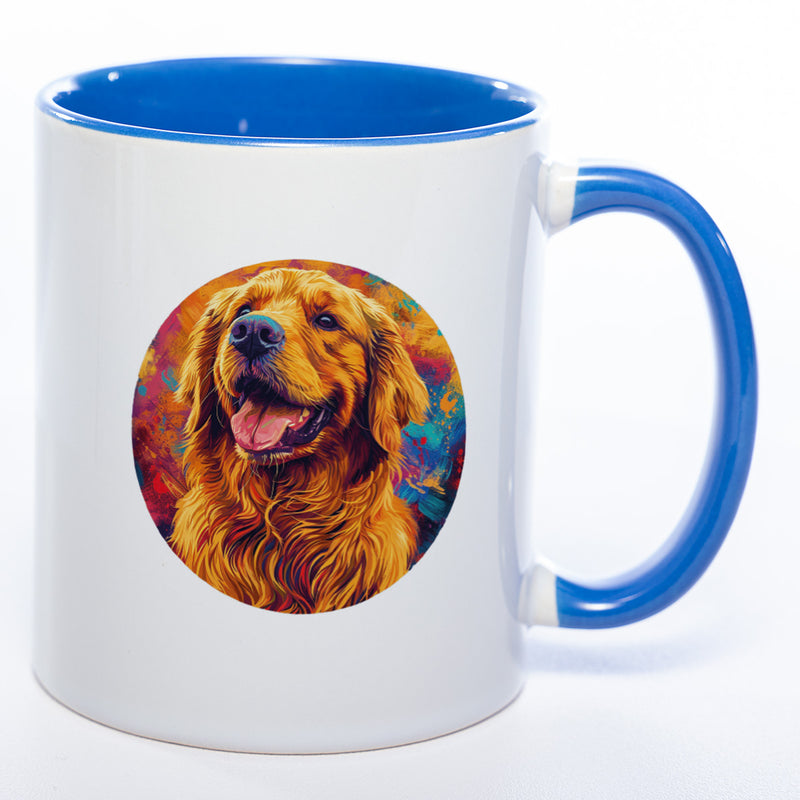 Mug Art Tasse mit Golden Retriever Motiv 4 & wahlweise mit NAME - Kaffeetasse StickyWorld Exclusive