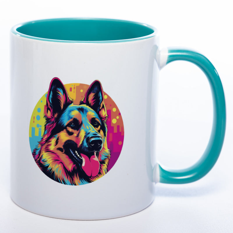 Mug Art Tasse mit Schäferhund Motiv & wahlweise mit NAME - Kaffeetasse StickyWorld Exclusive