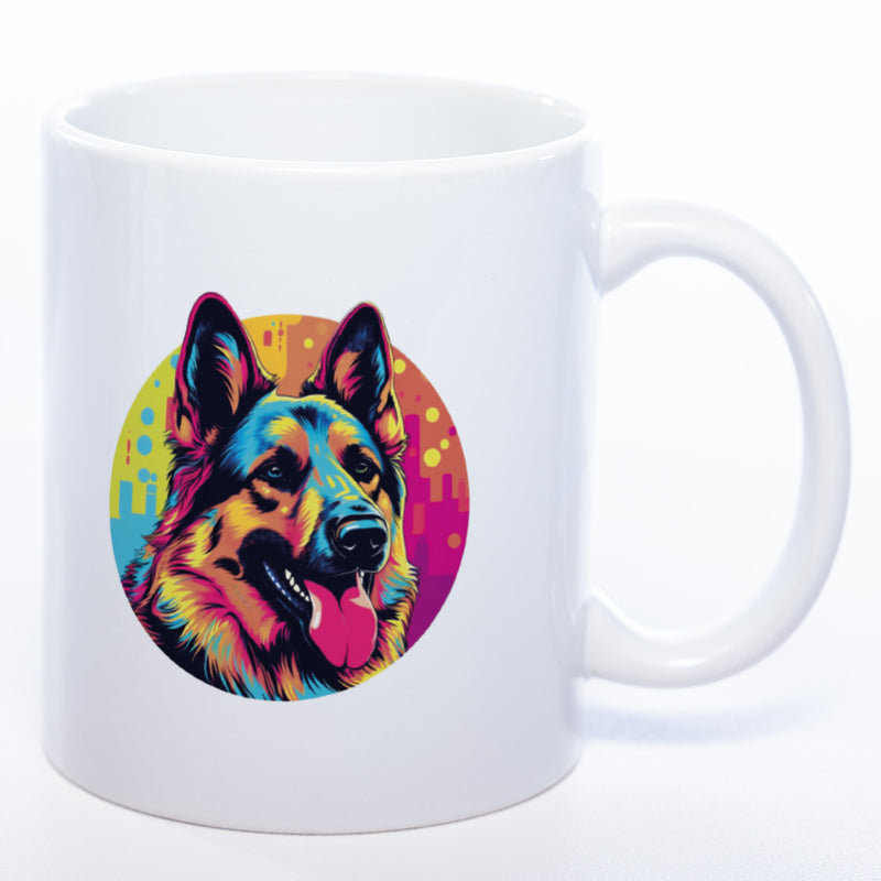 Mug Art Tasse mit Schäferhund Motiv & wahlweise mit NAME - Kaffeetasse StickyWorld Exclusive