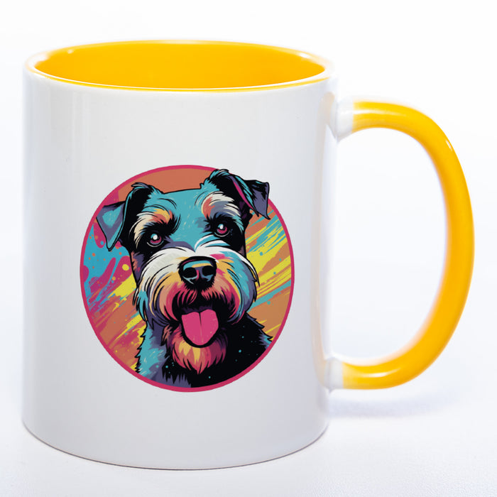 Mug Art Tasse mit Schnauzer Motiv  & wahlweise mit NAME - Kaffeetasse StickyWorld Exclusive