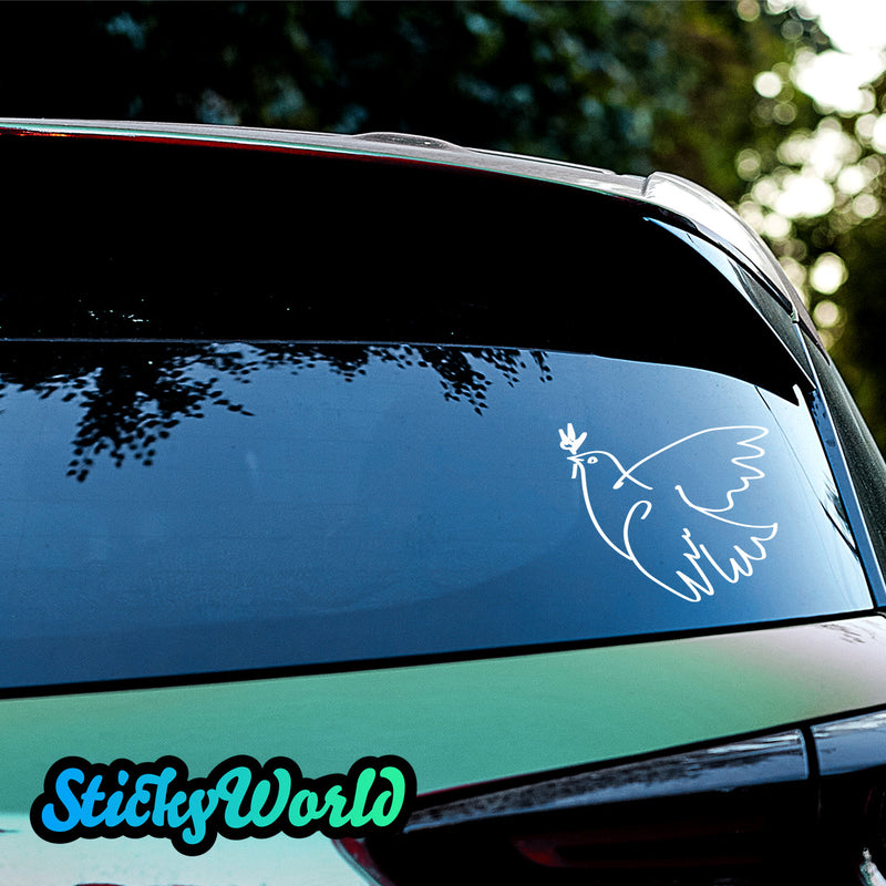 Friedenstaube Foliensticker weiss